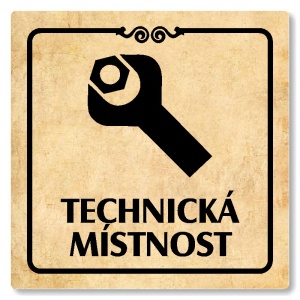 Technická místnost, 118x118mm, pergamen, Texas